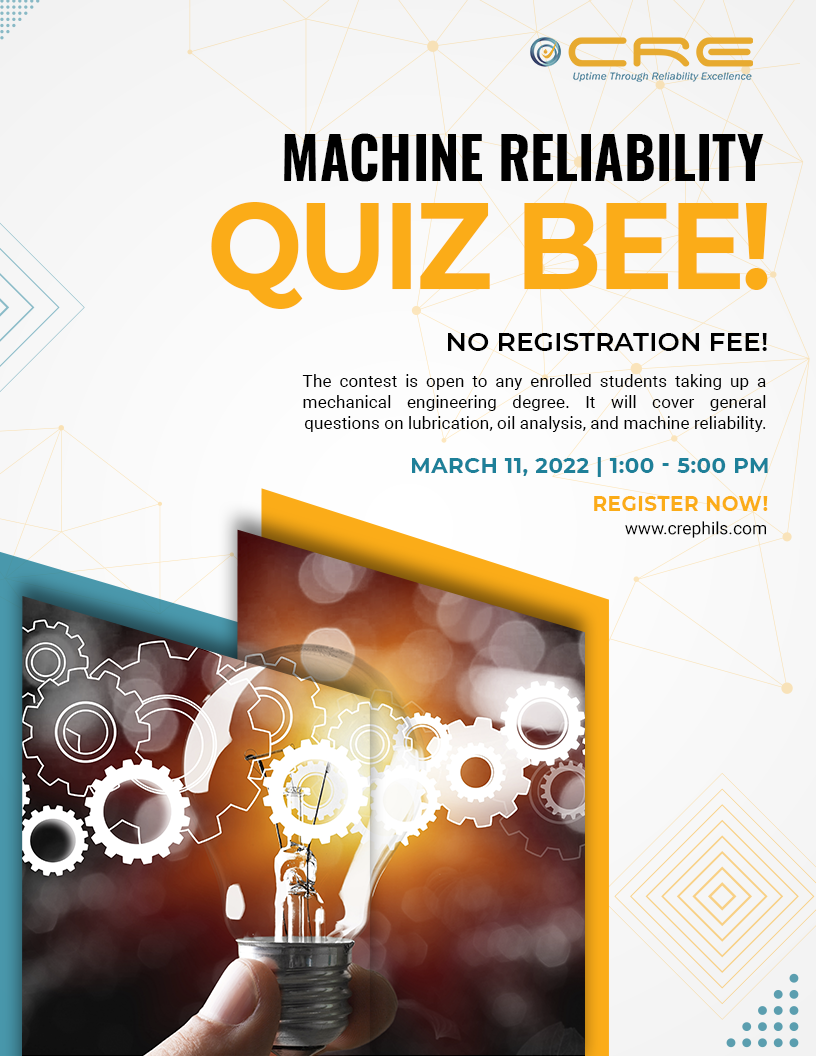 machine reliability quiz bee poster